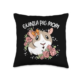 Mothers-Day Pillows Mom-my Mama Women Gifts Guinea Pig Mom Cute Pet Animal Lover Mommy Mama Mother Throw Pillow, 16x16, Multicolor