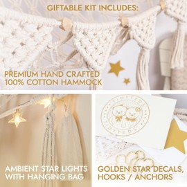 TIDYTEDS Macrame DreamLights Boho Stuffed Animal Storage Net or hammock Extra Large for Small or large Plushies. Plush Gray Toy Storage Holder