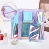 2 Pcs Beach Tote Bag Set, Waterproof Iridescent Bags Large
