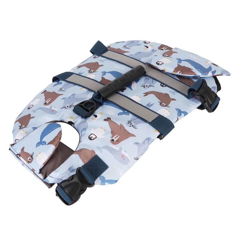 Dog Life Vest Reflective Adjustable Pet Floatation Life Jacket with