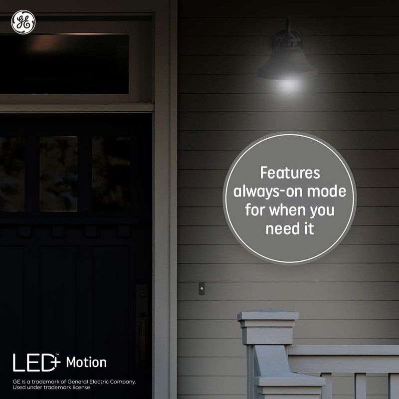 GE LED+ Motion Sensor LED Light Bulbs, Linkable Security Lights,