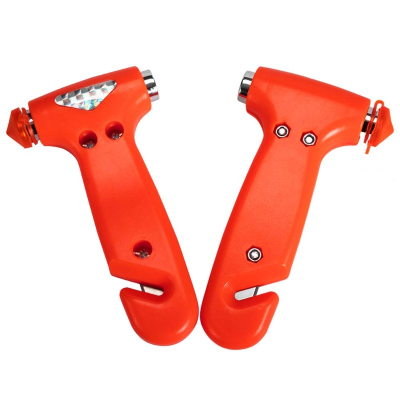 MOTORBUDDY 2-Pack Car Safety Hammer Seatbelt Cutter, Auto Emergency Escape
