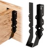 50 Pcs Black Joist Hangers 2X10, 18 Gauge Rafter Brackets