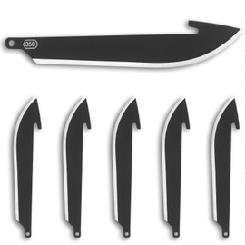 OUTDOOR EDGE RazorSafe 3.5" Black Drop-Point Replacebale Blades-Includes 6 Black EDC Blades for Hunting-Compatible with 3.5" RazorSafe Pocket Knives
