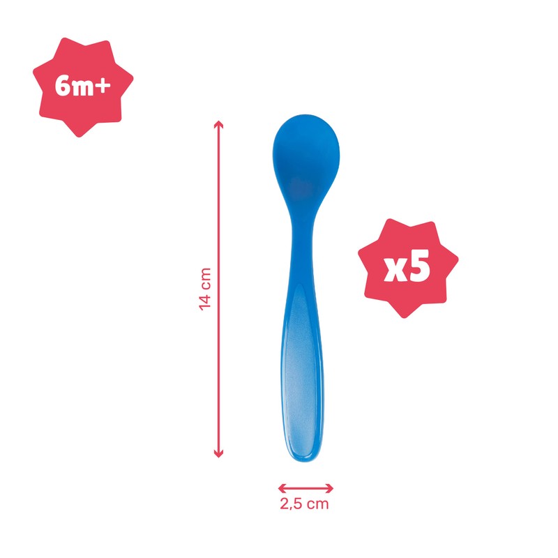 Badabulle Flexible Baby Spoons Set of 5