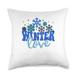 Puristic Winter Nature Designs Cozy Winter Days Winter Love Cozy Nature Wildlife Snow Landscape Throw Pillow, 18x18, Multicolor