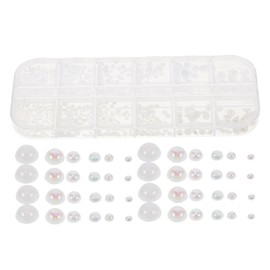 FRCOLOR Half Round Pearl Nail Charms Versatile Nail Art Supplies DIY Manicure Accessories Unique Chic Designs for Parties Weddings and Everyday Wear