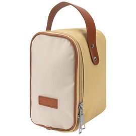 Linkidea Insulated Food Jar Bag, Thermal Snack Bag, Lunch Cooler Bags for Food Jar, Suitable for Office Work, Outdoor Picnics, Compatible with Thermos 24 oz (Khaki)