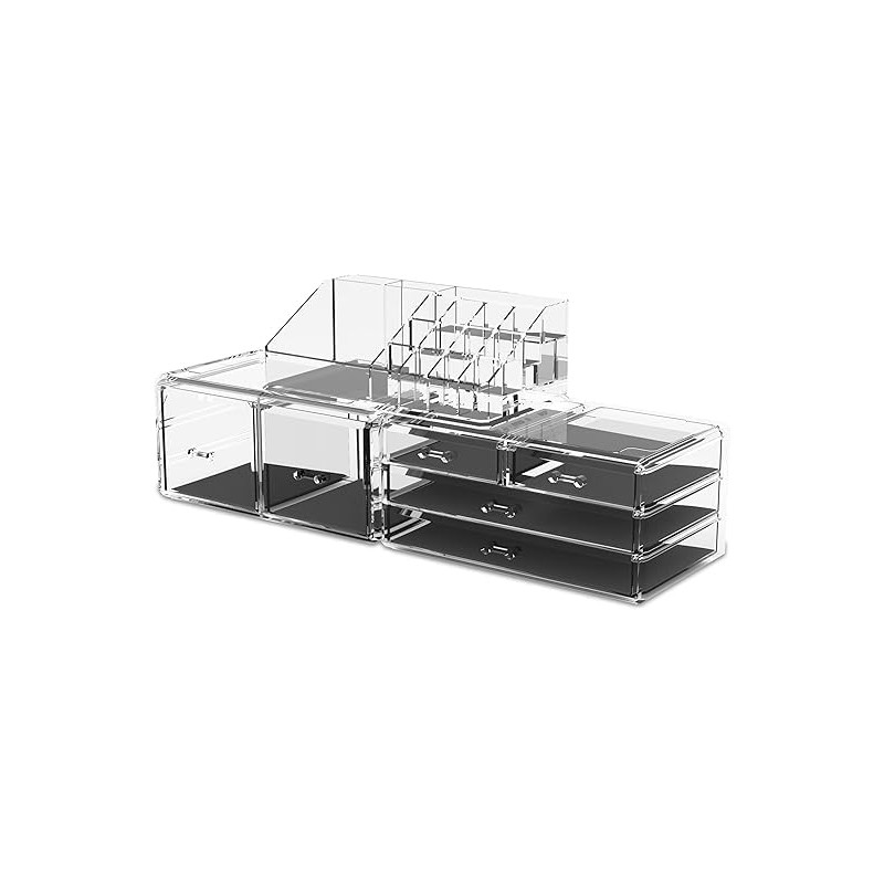 HTXsky Professional 6-Drawer Makeup Cosmetic Organizer - Large Portable Storage