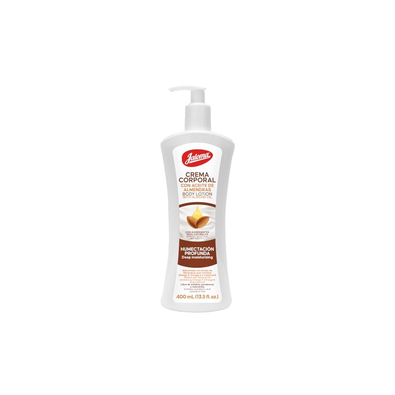 Jaloma Crema Corporal de Almendras, Humectacin Profunda, contiene Omega 3,