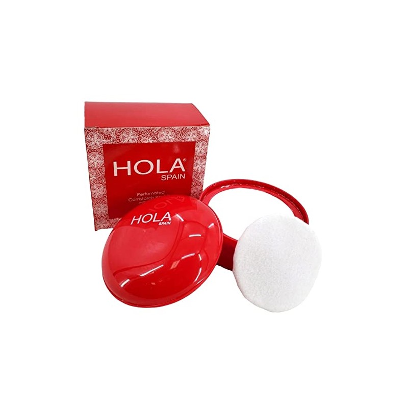 Hola España Skin Petal Body Talc Polvo y Puff 4