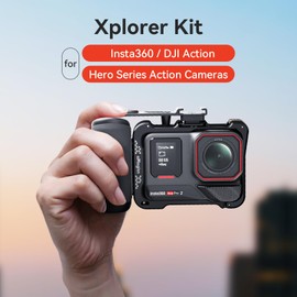 Xplorer Kit Handle for Twaxl In Sta360 Ace Pro 2/Ace Pro/DJI Action 5 Pro/4 3 2/Hero 12 11 10 Action Series Cameras