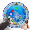 SIXCLA Cat Water Bed Play Mat, Ocean-Themed Round Sensory Water