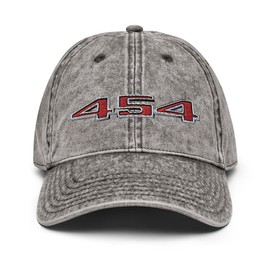 Chevelle Chevy 454 Vintage Cotton Twill Cap Charcoal Grey
