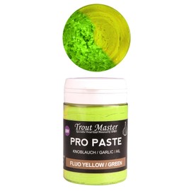 Spro Trout Master Pro Paste - UV-Active, Floating Trout Paste for Maximum Catching Success, Trout Fishing Bait UV - Trout Bait for Large Trout, Trout Bait (Fluo Yellow & Green/Garlic)