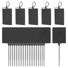 sourcing map Plastic Seals Shipping Tags, for Basket Labels Cable Labels Tags Product Identification Tags, Logistics Marking, Outdoor Tagging, 3.1x3.9 Inch Black 50Packs