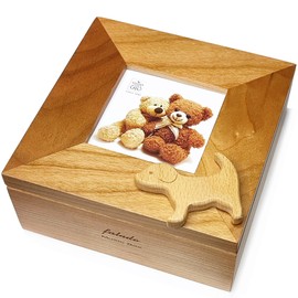 falado Natural Solid Wood Wind-up Music Box Photo Frame Jewelry Musical Box, Tune of You are My Sunshine