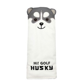Outdoor Leisure Lovely Husky Golf Driver Head Cover Cartoon PU Leather Head Cover Dustproof Covers (1pc 5 Wood Cover)