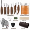 17 Pezzi Kit di Coltelli per Intaglio del Legno, Strumenti