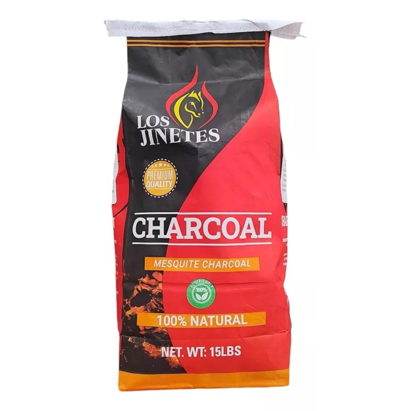 Los Jinetes Carbón 6.8 Kg + Briqueta De Carbón 4