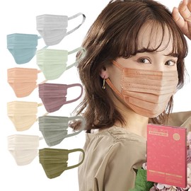Iris Ohyama PN-BFC54MPB Non-Woven Beautiful Fit Mask, Regular Size, Pack of 54, Pink Beige