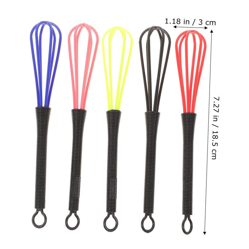 FOMIYES 5-pack Random Plastic Salon Hairdresser Dye Whisk Stirrer for