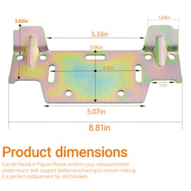 99-161 Wall Hung Sink Bracket, Wall Mount Sink Bracket for Securing The Threaded Stud Backplate Wall Mount Sink ,Replaces 111074