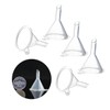 Ciieeo 5 Pcs Transparent Plastic Funnels Multi Purpose Small Funnels