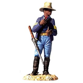 W. Britain 32000 Dismounted Buffalo Soldier 9th US Cavalry Trooper No.1 Metal Pewter Toy Soldier