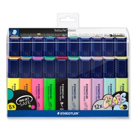 STAEDTLER Textsurfer Classic Highlighter - Surtido de 20 colores neón y pastel