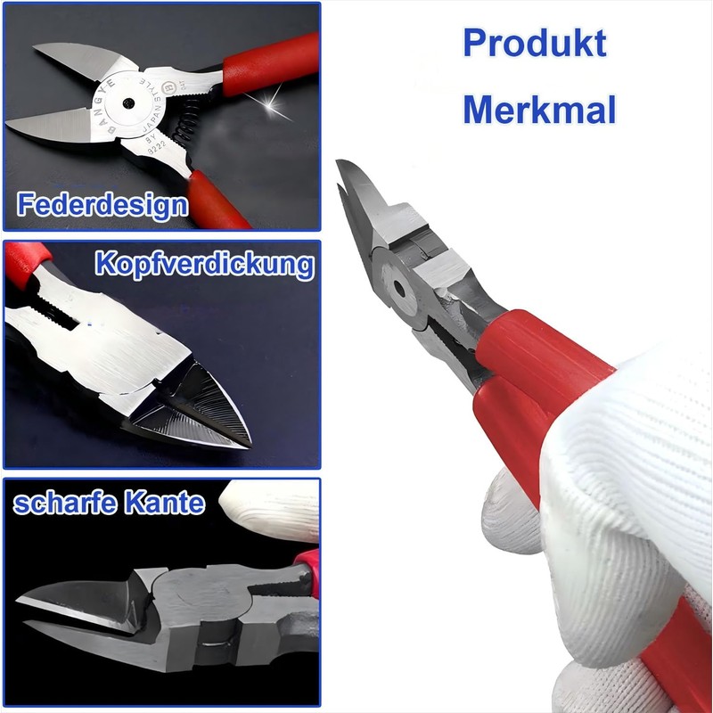 KEWAYO Side Cutters, Small, Wire Flush Cutter, 6 Inch Electronic