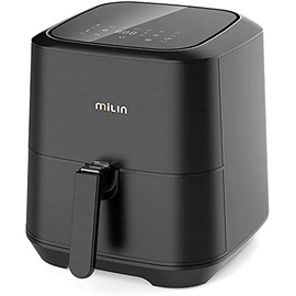 Air Fryer, Milin 1700w XL Air Fryer with 100 Recipes Cookbook, LED Touch Screen Electric Hot Air Fryer Oven with 7 Presets, 5.8 QT Digital Air Fryer with 7 Presets, Non-stick Oilless Cooker