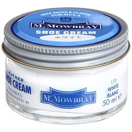 M.MOWBRAY M. Mowbray Shoe Cream Jar (Made in Italy) (Mowbray Cream Puffs White), white