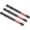 Sealey 75mm Pozi #3 Impact Power Tool Bit Set 3pc