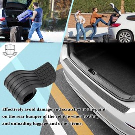 TACOPETS Car Rear Bumper Protector, 41 x 3.4 inch Trimmable, Anti-Scratch Rubber Rear Bumper Guard, Universal Non-Slip Trunk Exterior Accessories, Suitable for Most Cars SUV、 Truck
