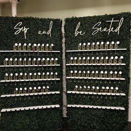 Wooden 'Sip and be Seated' Wall Decor, Wedding seating chart signage,Seating Chart Sign for Wedding/Baby Shower/Engagement/Anniversary/Birthday Party Decorations