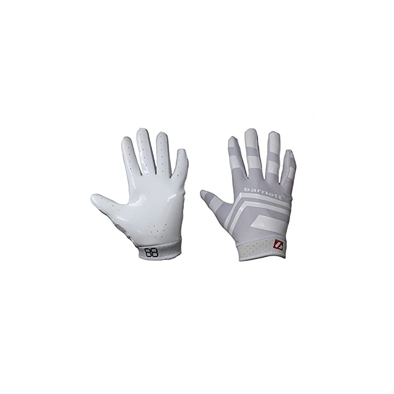 BARNETT FRG-03 White Professional Receiver Football Gloves, RE, DB, RB