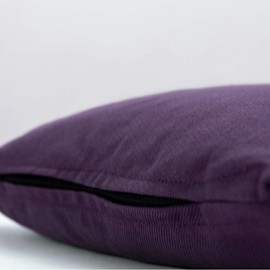 GIRAFFENLAND Organic Spelt Husk Cushion 20 x 40 cm with Zip - Purple - Small Cushion with Organic Spelt Husks