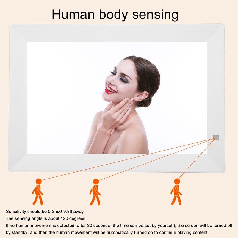 10 Inch Digital Photo Frame 1024x800 Human Body Induction MP3
