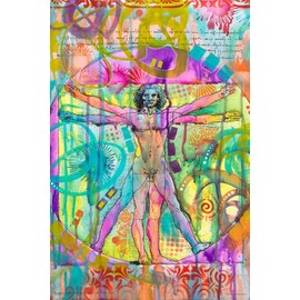 Scorpio Posters Vitruvian Man - by Dean Russo - Laminated Poster - 24.5" x 36.5"