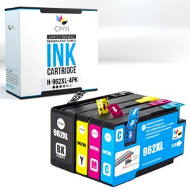 CMYi 962XL Replacement Combo Pack Ink Cartridge for HP OfficeJet Pro 9012, Pro 9012e, Pro 9013, Pro 9014, Pro 9014e, Pro 9015, Pro 9015e, Pro 9016, Pro 9016e (1 Black, 1 Cyan, 1 Magenta, 1 Yellow)