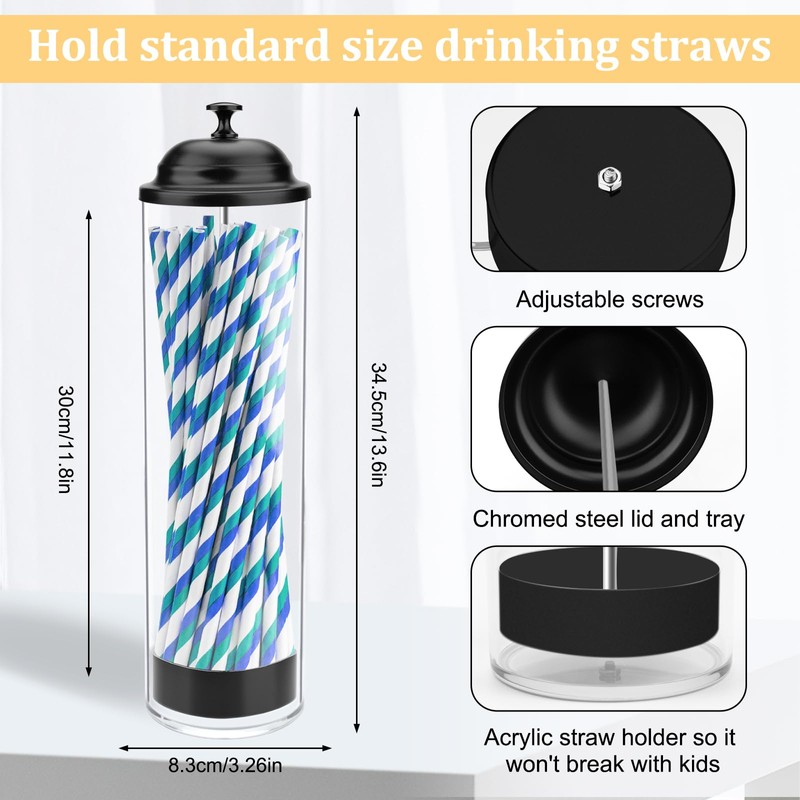 Mevtok 13.5 inch Straw Holder for Standard & Long Bended