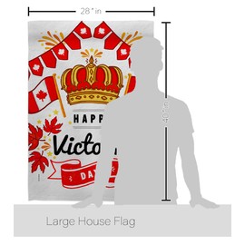 Angeleno Heritage Victoria Day House Flag Pack Canada Provinces Canadian Territories Region Country Particular Area Embroidery Decoration Banner Small Garden Yard Gift Double-Sided, Made in USA