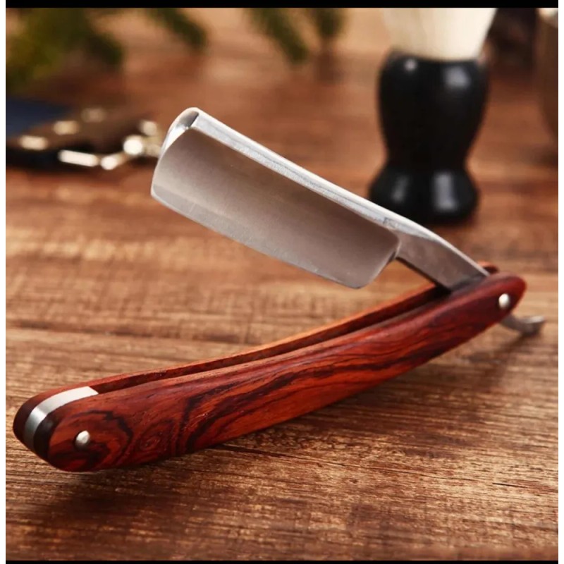 Kit De Afeitado Con Navaja, Brocha De Tejon Y Jabon