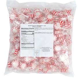 Arcor Starlight Peppermint Candy, 2 Pound Bulk Hard Candy (Approx. 150 pcs.), Individually Wrapped Peppermint, Starlight Mints