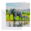 CRYSTAL ART Elephant Card Kit Craft Buddy 18x18cm