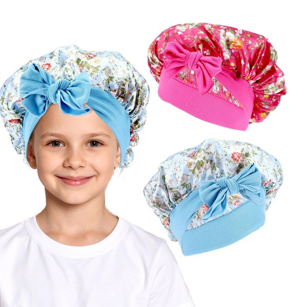 Kids Bonnet, 2Pcs Breathable Soft Kids Bonnets for Girls Flexible