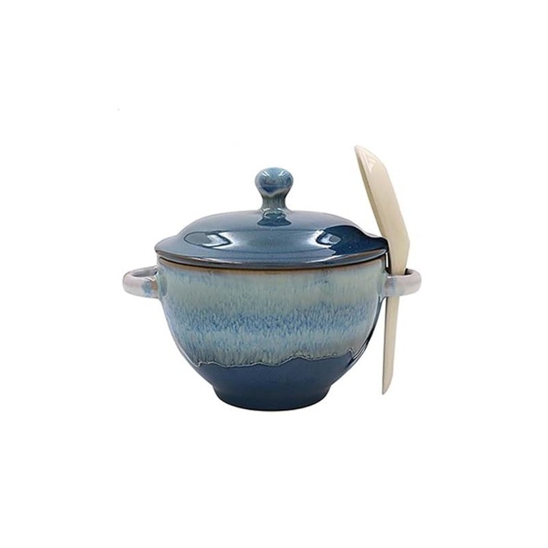 Lesser & Pavey Reactive Glaze Soup Bowl with Lid &