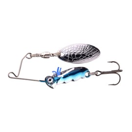 Predator Micro Spinner Bait Larva 4 cm 7 g Chrome Blue Spro