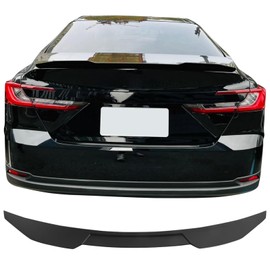 IKON MOTORSPORTS, Trunk Spoiler Compatible with 2025-2026 Toyota Camry XV80 9th Gen, Z Style Painted Gloss Black ABS Plastic Rear Trunk Lid Spoiler Wing Lip